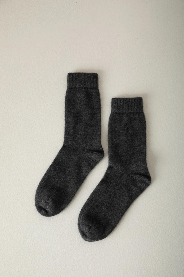 Francie - Possum Merino Socks / Charcoal