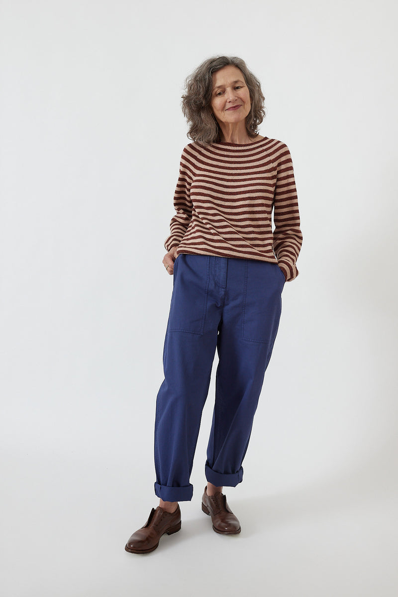 Toast - Cotton Linen Tapered Workwear Trousers